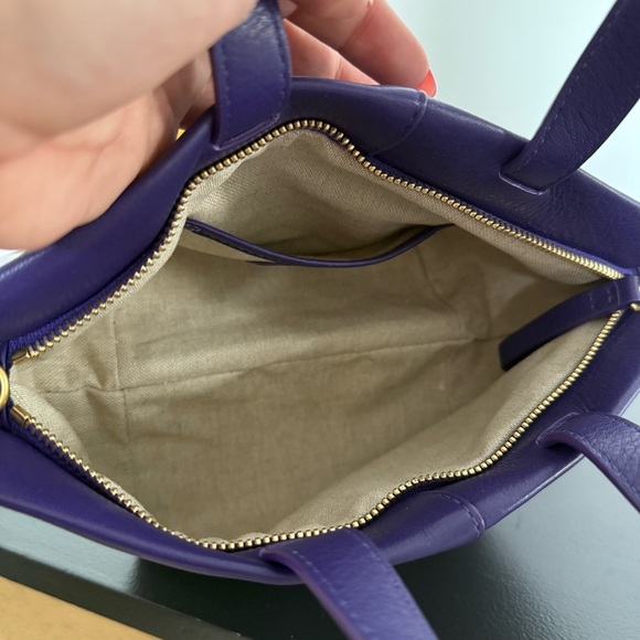 Mansur Gavriel purple Mini Tulipano top handle crossbody tote bag NWOT - Picture 14 of 15